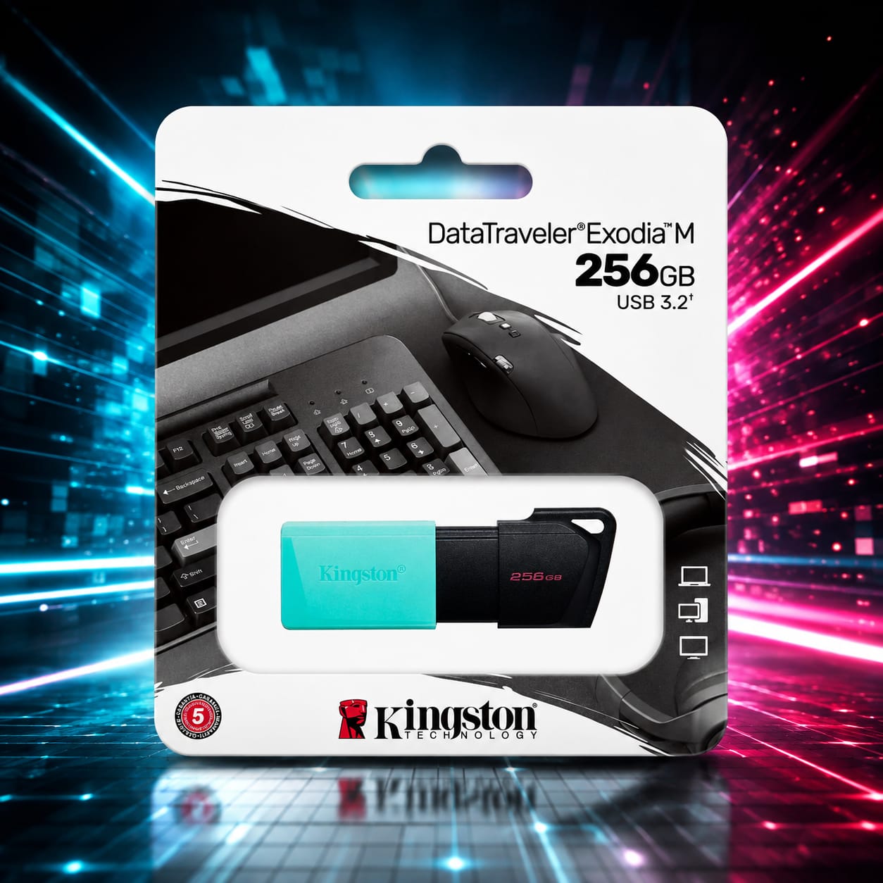 Memoria USB 3.2 Kingston 256GB DataTraveler Exodia M