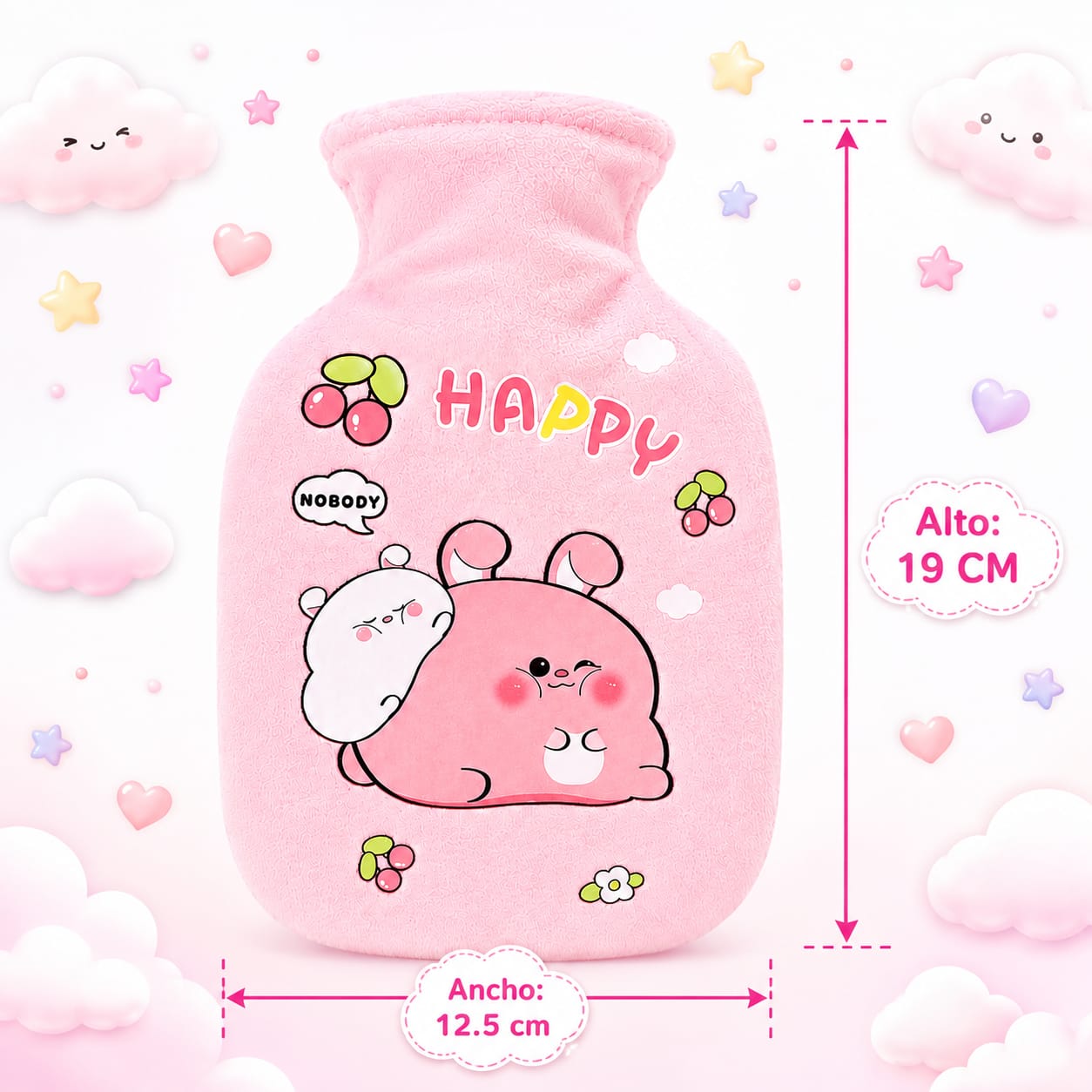 Bolsita Térmica Reutilizable con Funda Suave / 19x12.5 CM (Rosada)