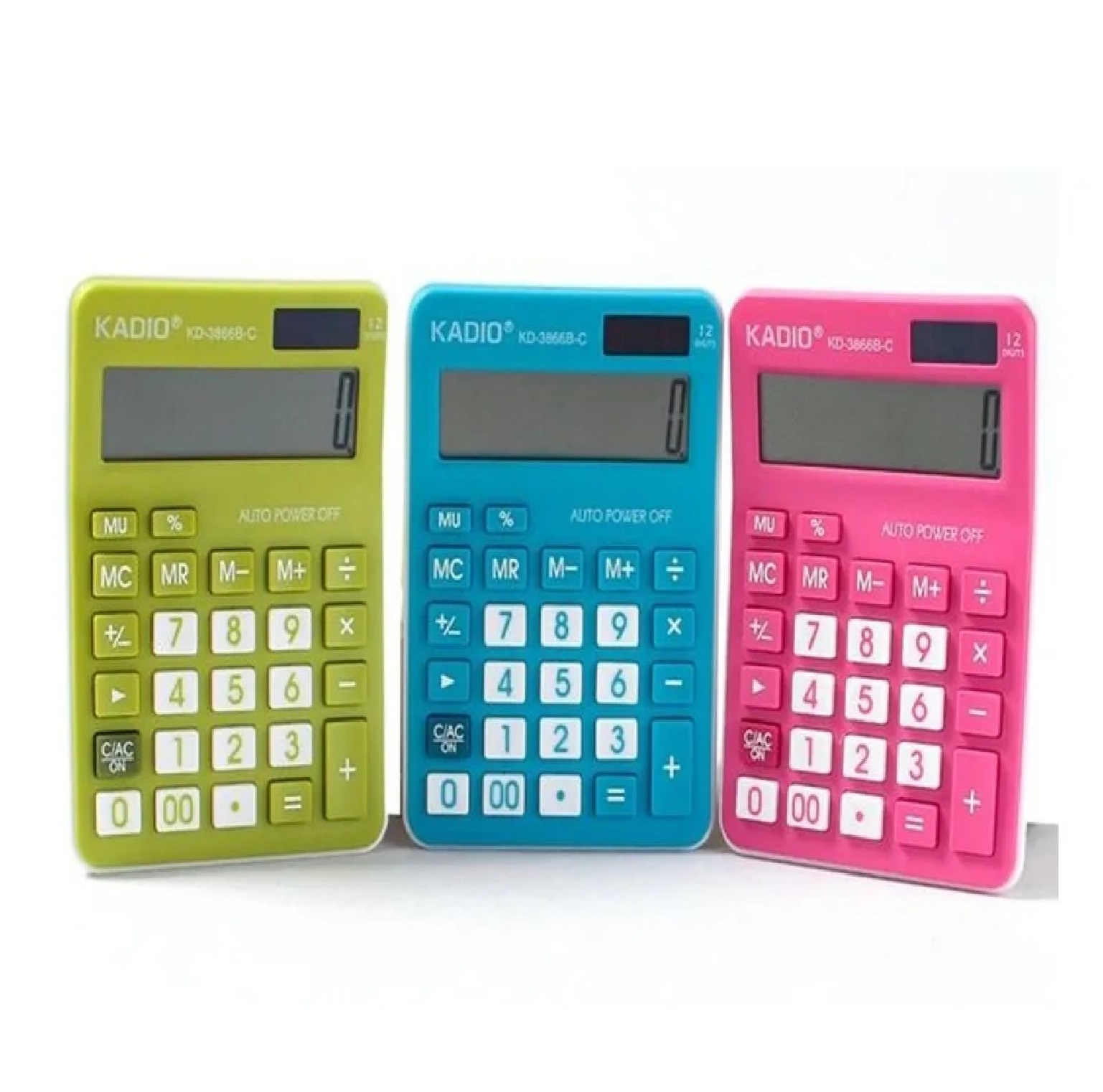 Calculadora Kadio 12 Digitos Colores Kd-3866b-c