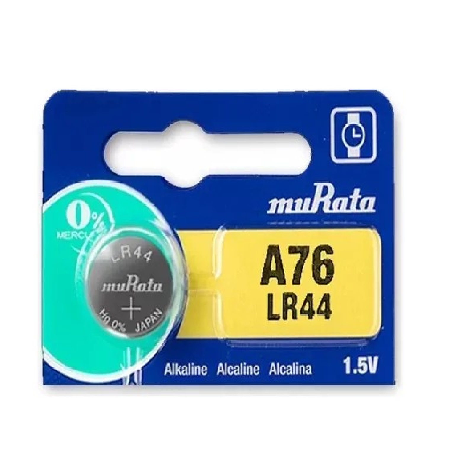 Batería Murata A76 Lr44 Alcalina 1.5v - Batería Tipo Botón/ Unidad
