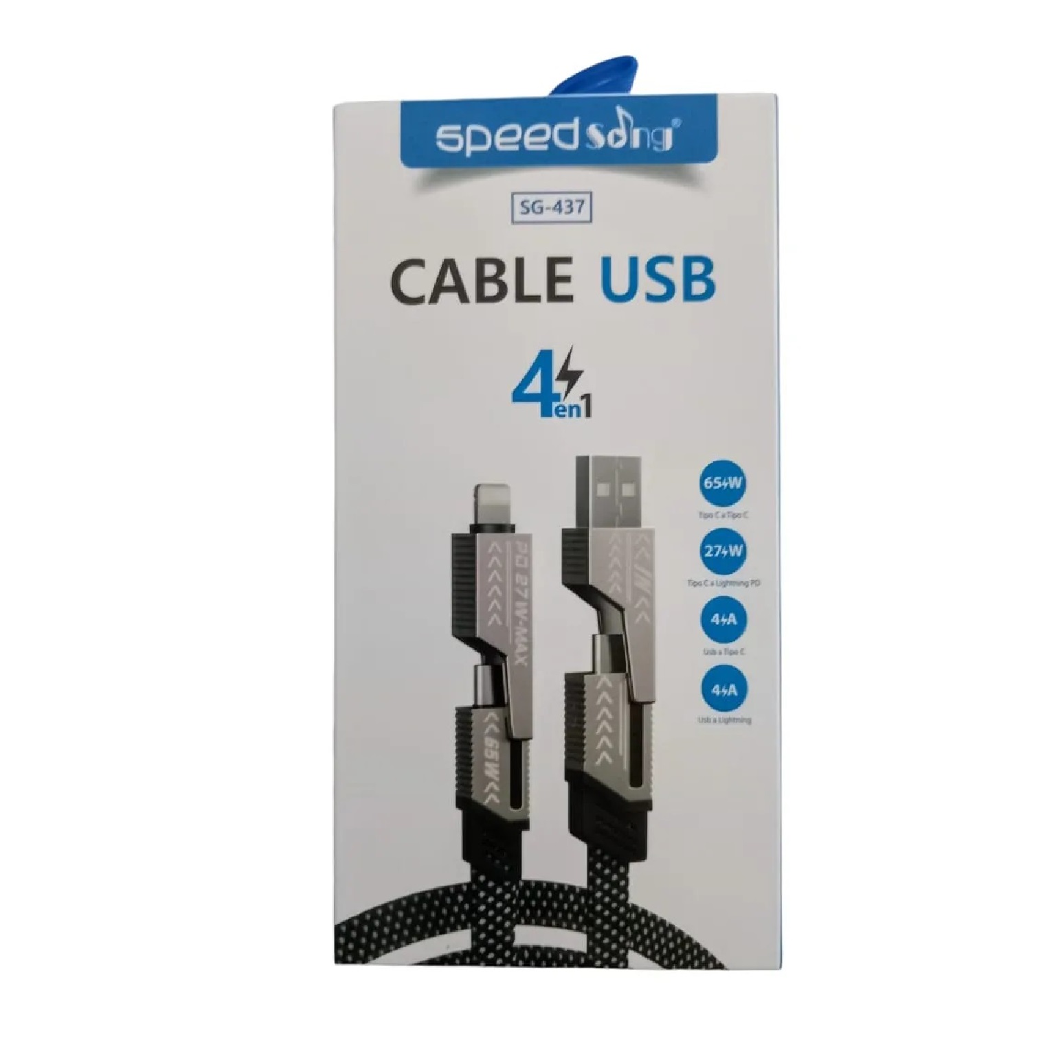 Cable 4en1 Speed Song Sg-437, 65w.