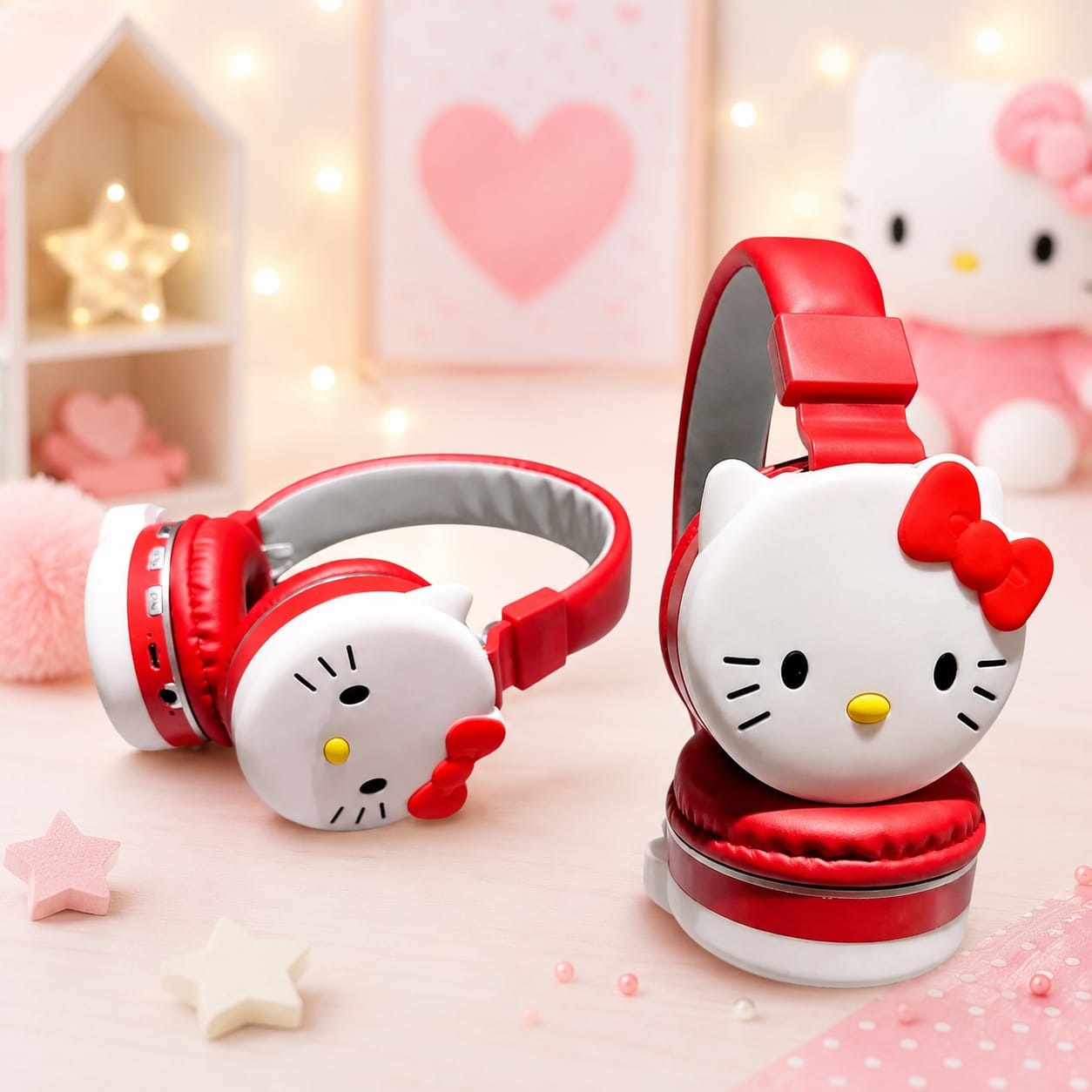 Diadema Hello Kitty AH-806D Bluetooth Inalámbrica Recargable con Micrófono