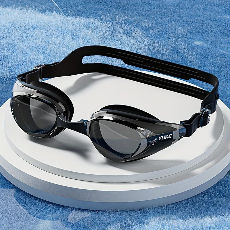 Gafas de Natación YLIKE Negras Unisex Antiempañamiento Ajustables