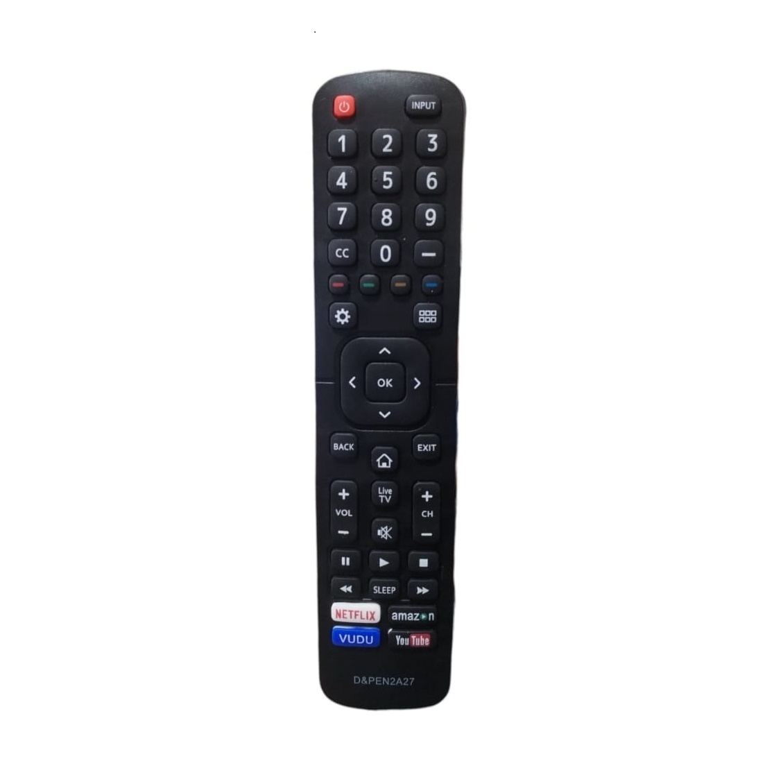 Control Remoto para Smart TV Hisense Netflix YouTube Amazon Repuesto Universal