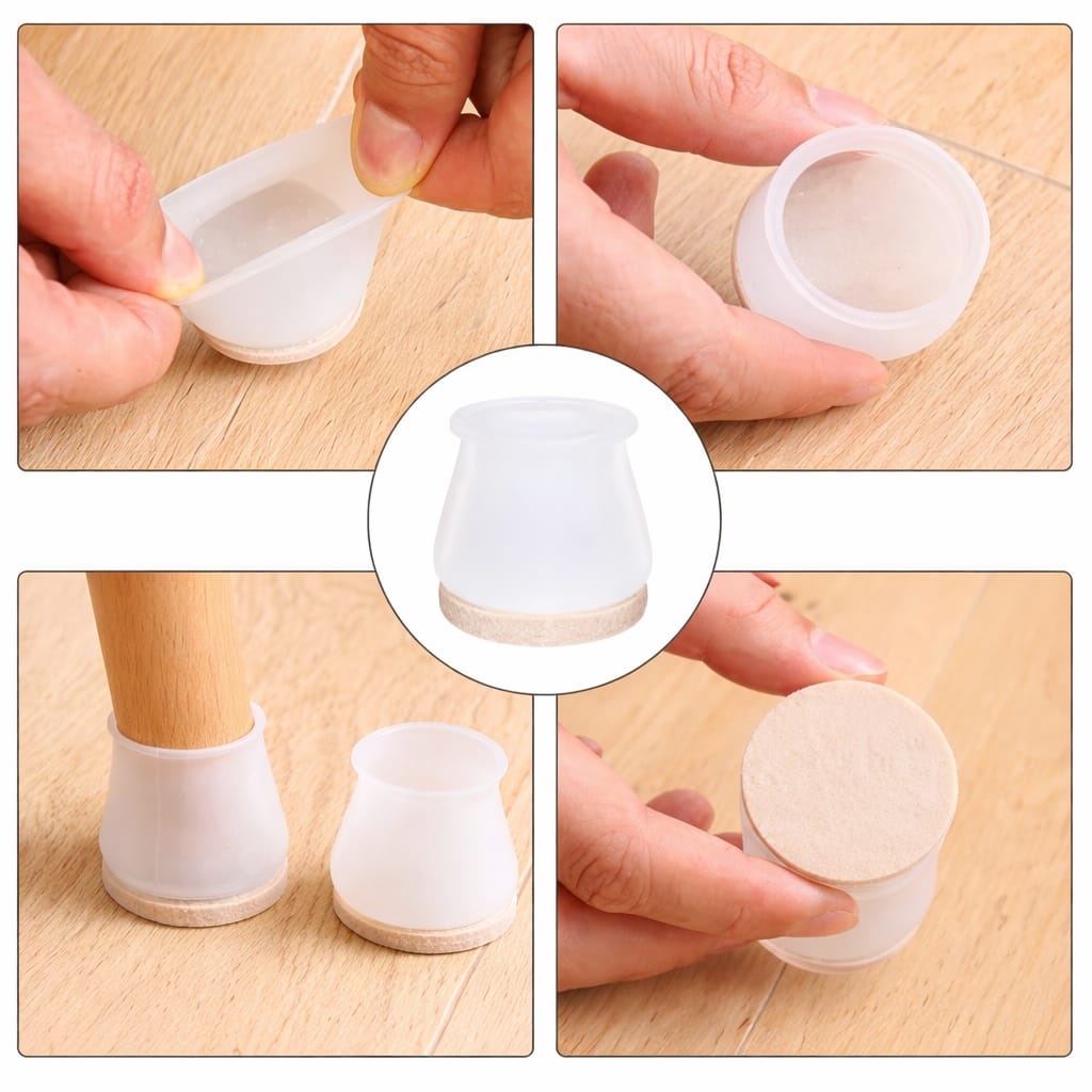 Protectores de Patas para Sillas en Silicona Antideslizante x4 Unidades