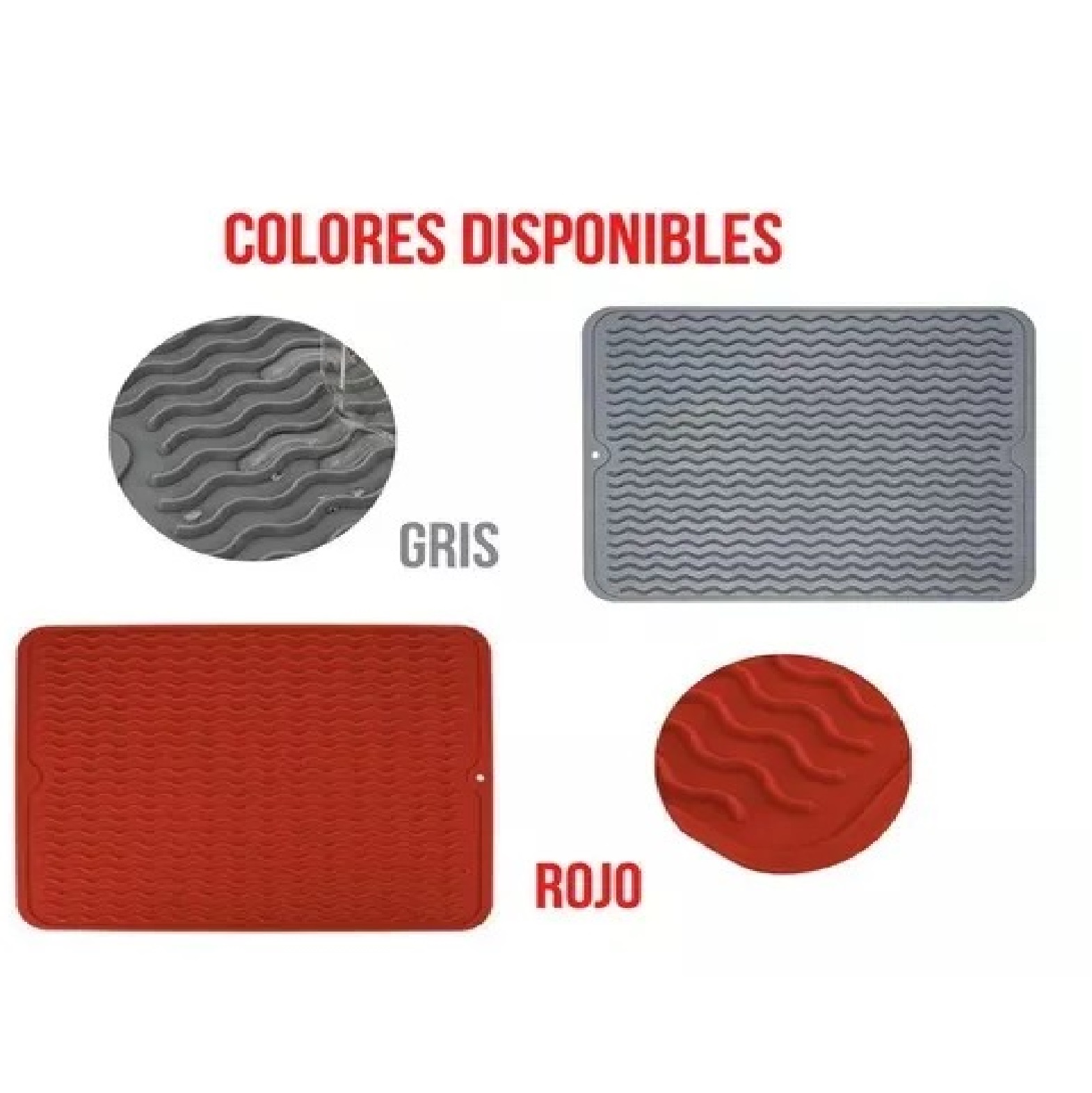 Tapete Escurridor Platos De Cocina